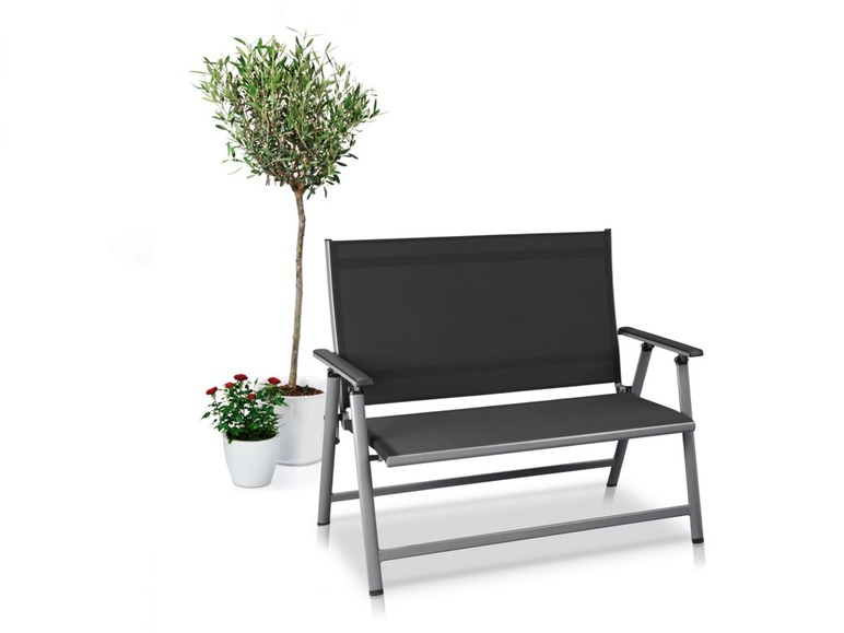 Aluminium tuinbank grijs