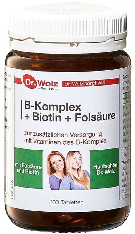 DR. WOLZ B-Komplex Biotin Folsäure Tabl 300 Stk