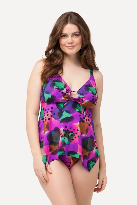 Tankini, Mustermix, Zierring, Softcups, Träger verstellbar