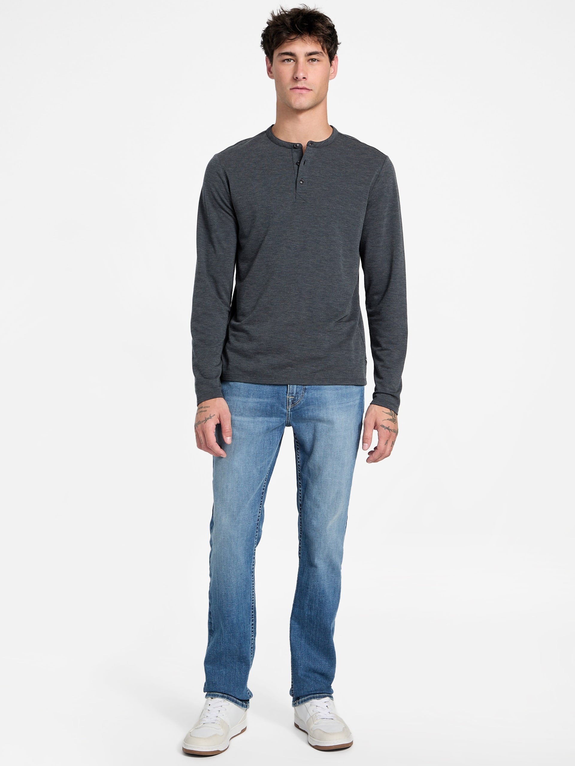 Henley Eco Kai em mistura de lã