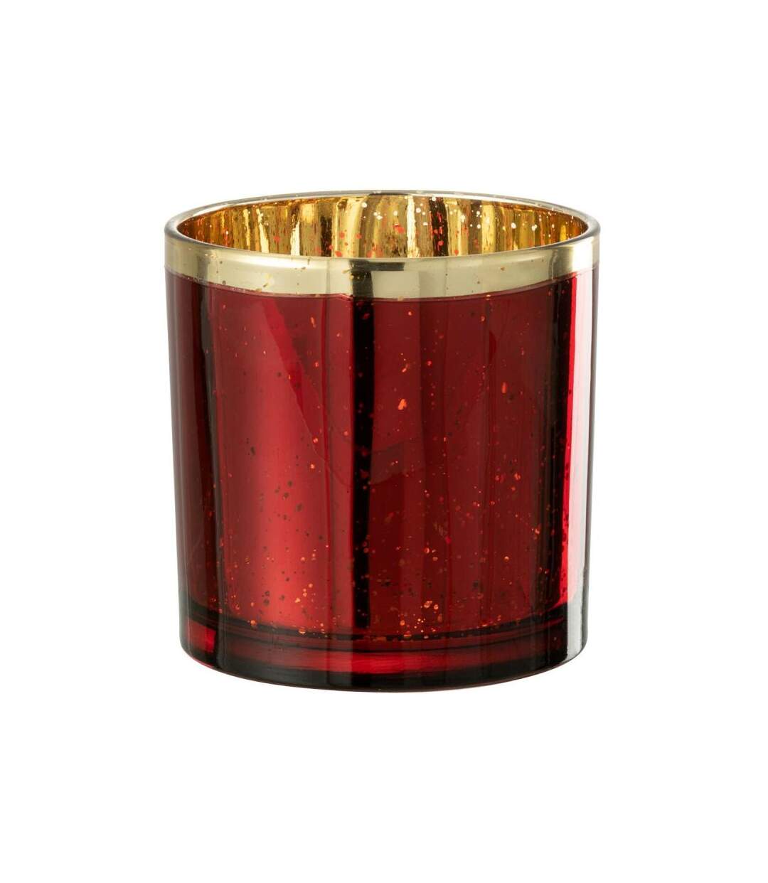 Paris Prix - Photophore Design En Verre robby 15cm Rouge