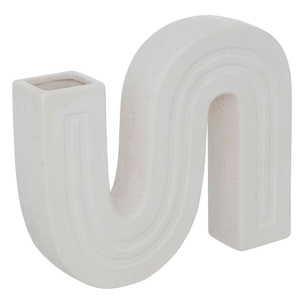 Soliflore OLME céramique blanc H20cm