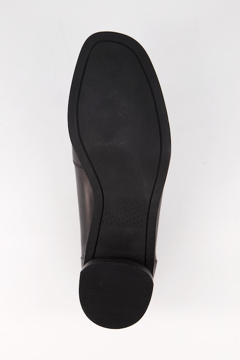 Leder-Trotteur, goldene Spange, Weite H