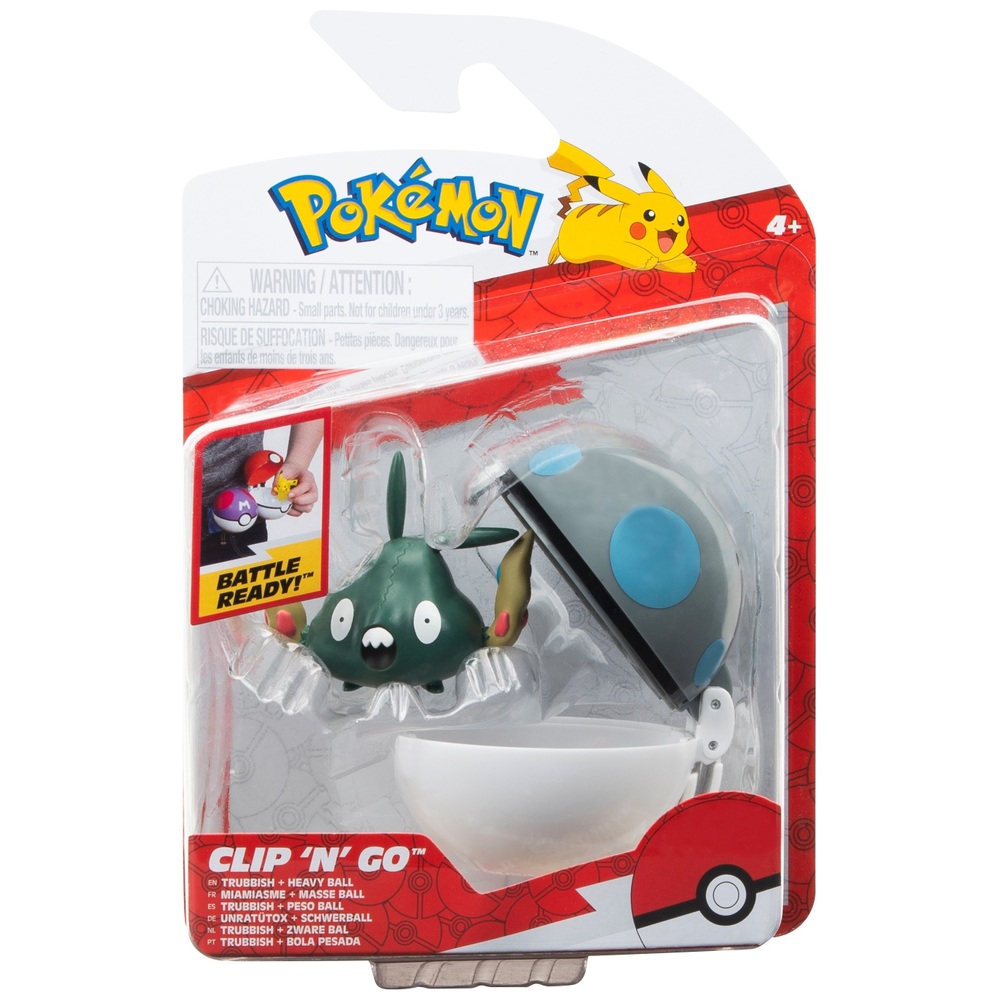 Pokémon Clip'n'Go Pokéball Trubbish & Heavy Ball Figur