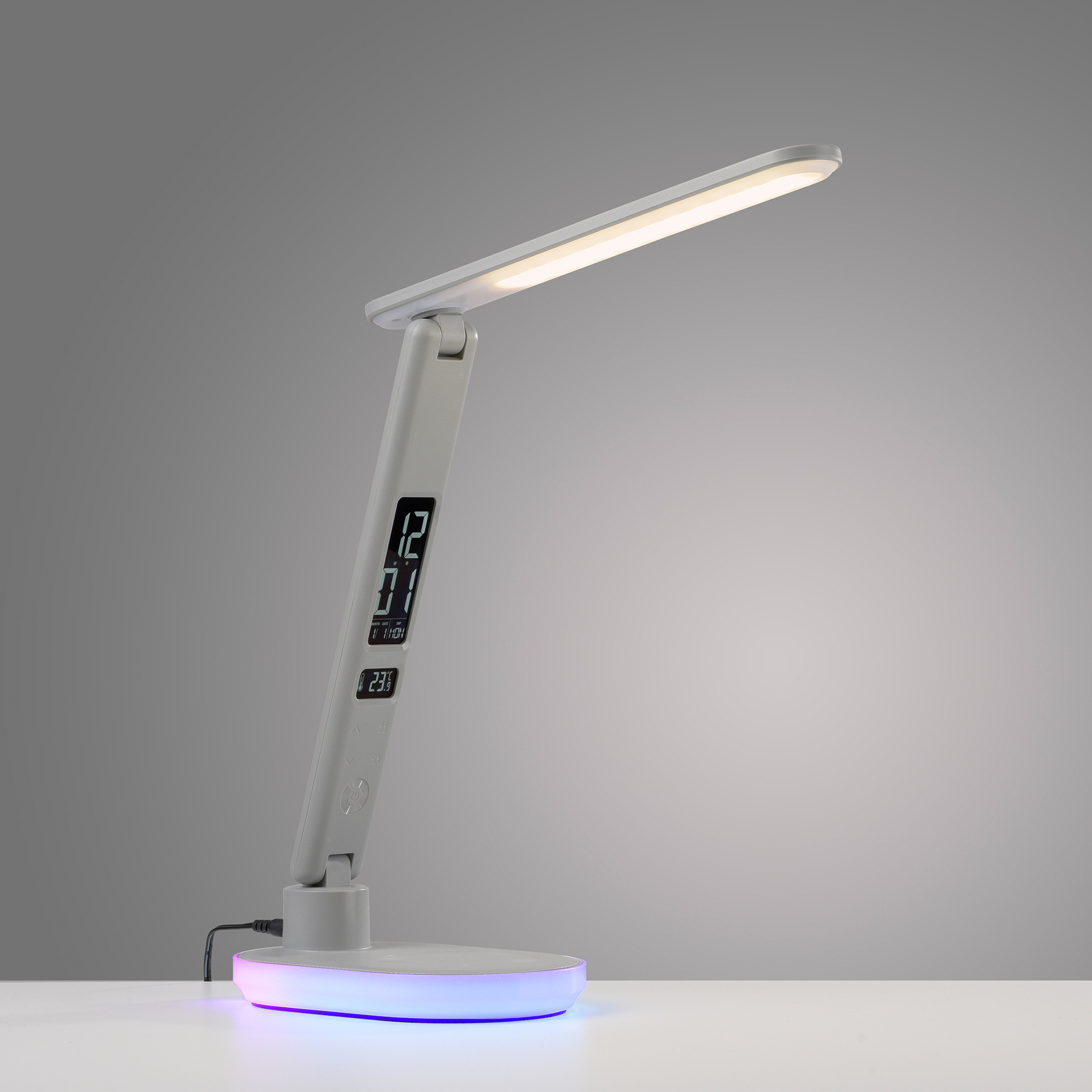 LED-Tischleuchte - weiß - Touchdimmer - Wireless Ladefunktion