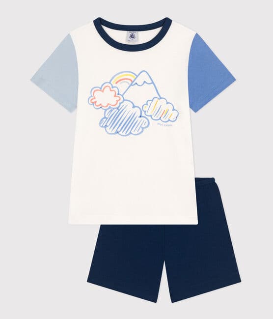 Pyjama short uni en coton enfant