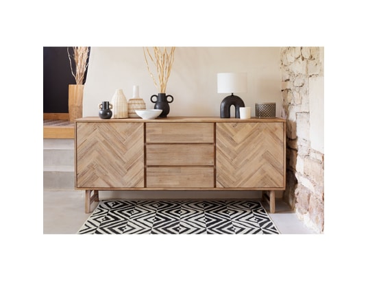 ATMOSPHERA - Buffet 3 tiroirs et 2 portes aeris en bois - marron