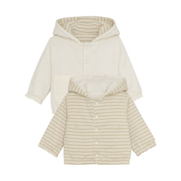 Noppies Neddie Jasje - Stripe - Maat 50 - Offwhite