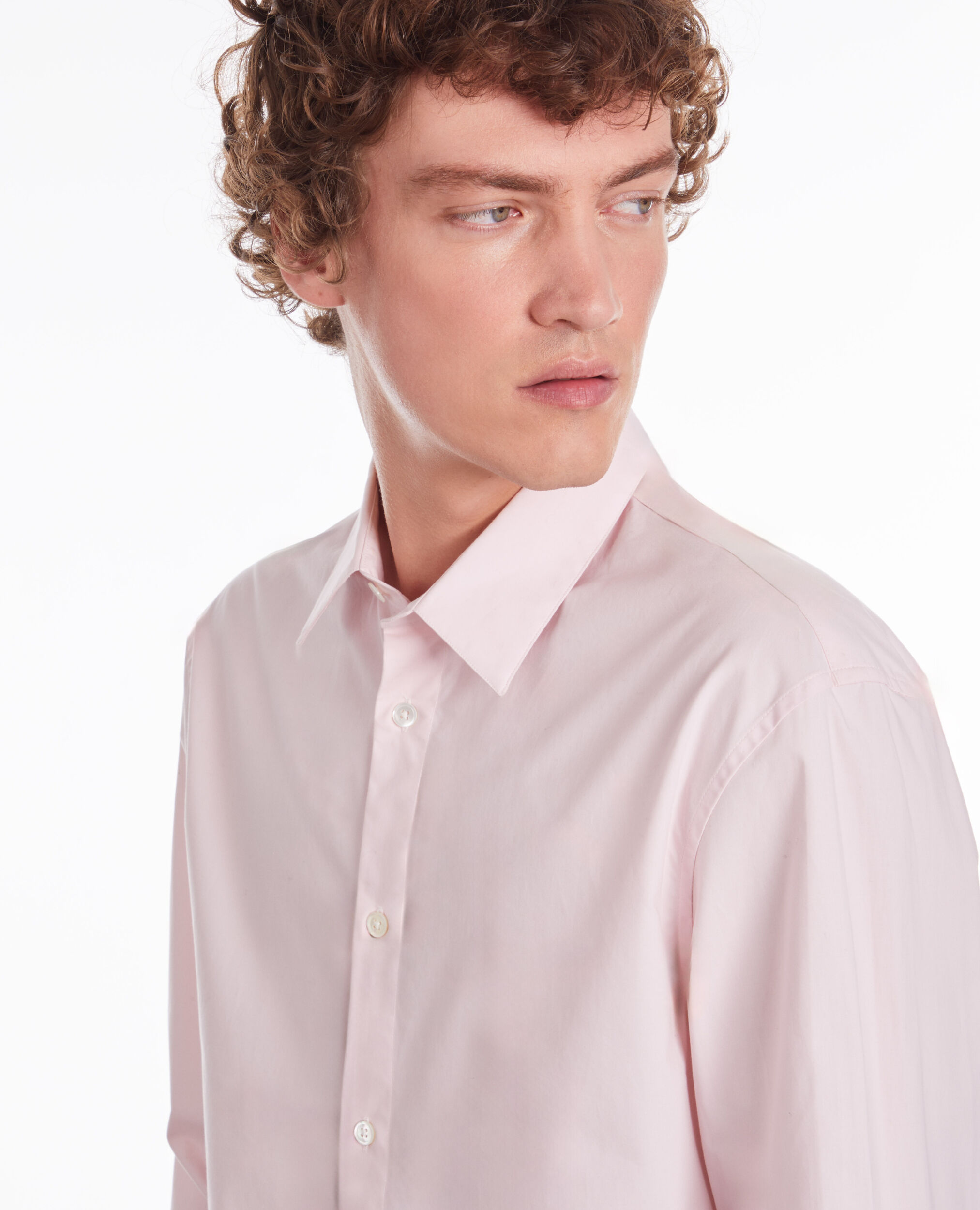 Chemise rose en popeline
