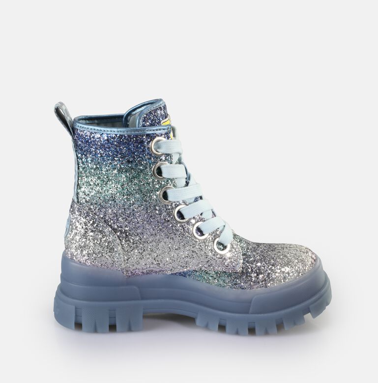 Aspha Lace Up Hi Bottines véganes, argentégris