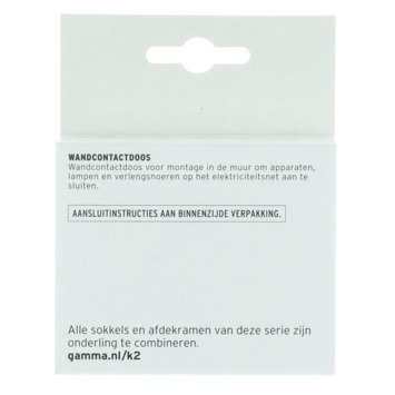 GAMMA K2 Enkel Geaard Stopcontact Wit