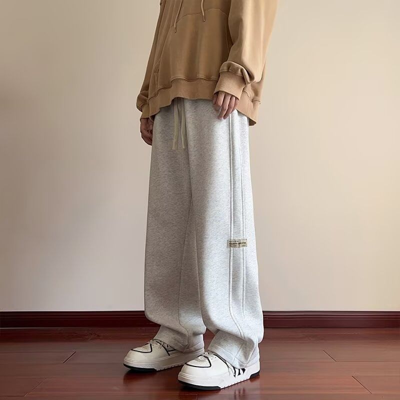 Lingaris - Joggingbroek met trekkoord in de taille, effen paneel en rechte pijpen