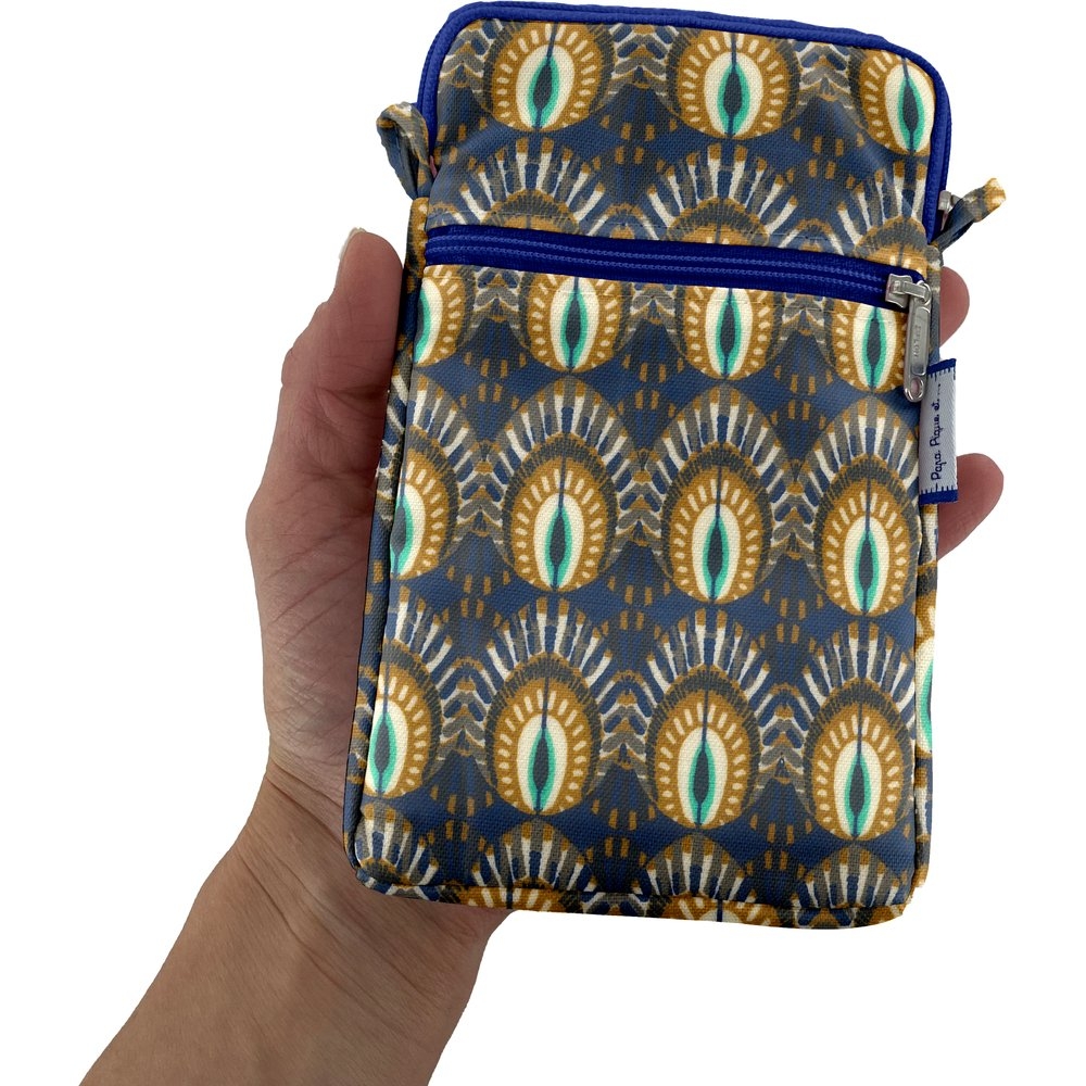 Pochette Téléphone Matelassée Plumes De Paon