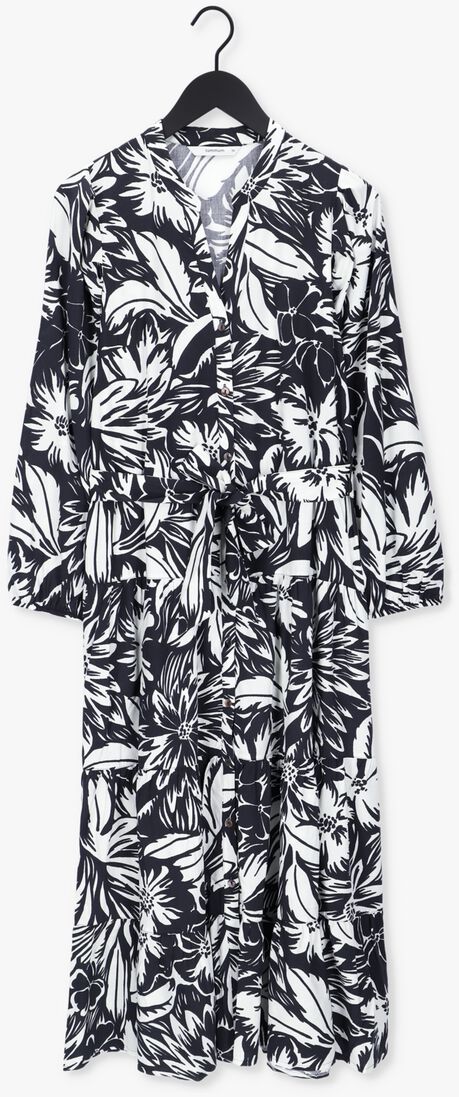SUMMUM zwarte summum maxi jurk dress two tone flower