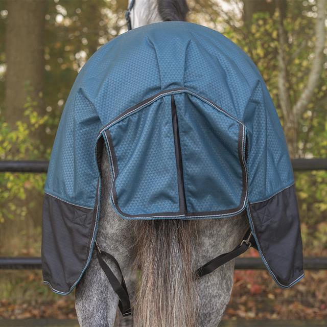 Deken QHP Turnout Collection Halve Hals 150gr Blauw
