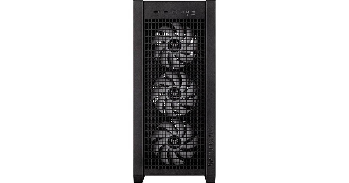 ASUSTUF Gaming GT302 ARGB midi tower behuizing  (Zwart | 2x USB-A | 1x USB-C | RGB | Tempered Glass)