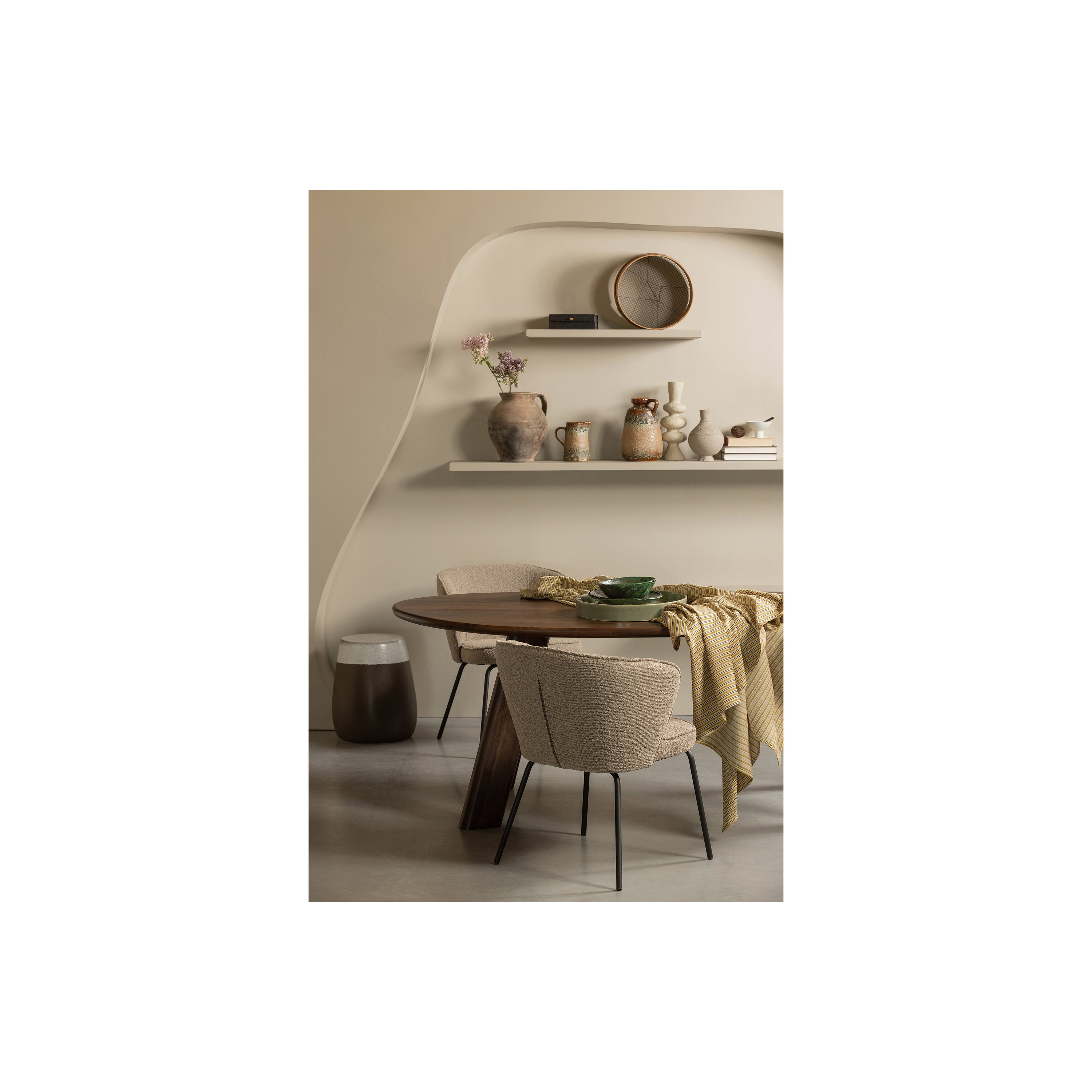 WOOOD Roundly Eettafel - B 200 x D 100 cm