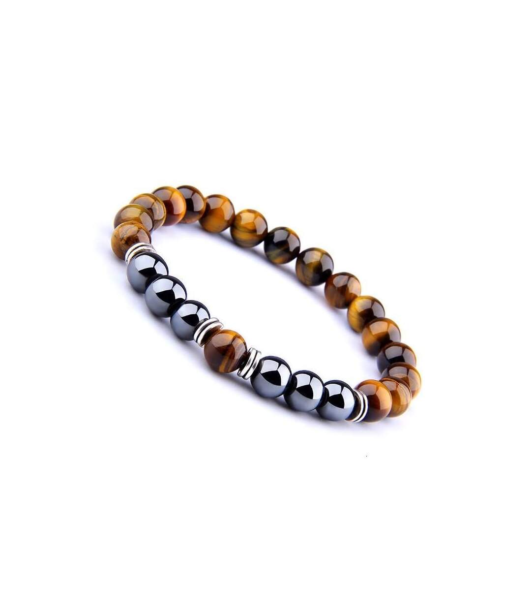 Bracelet Om oeil de tigre et hématite