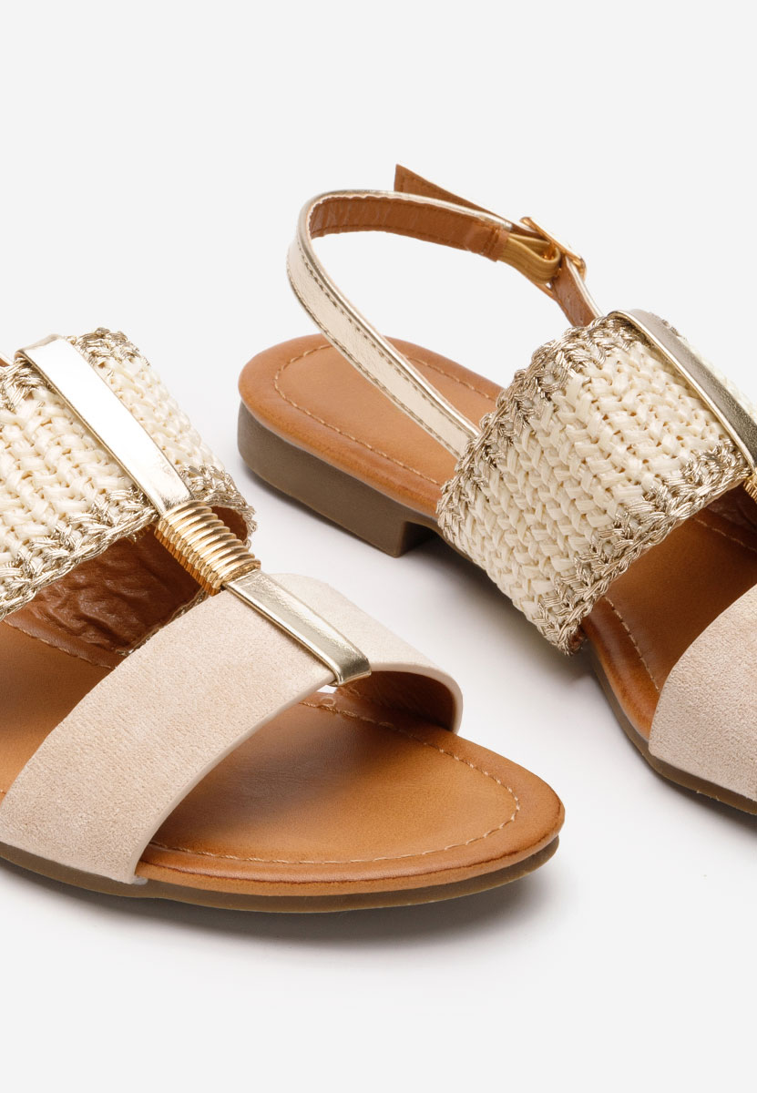 Sandales à semelle basse beige Almita