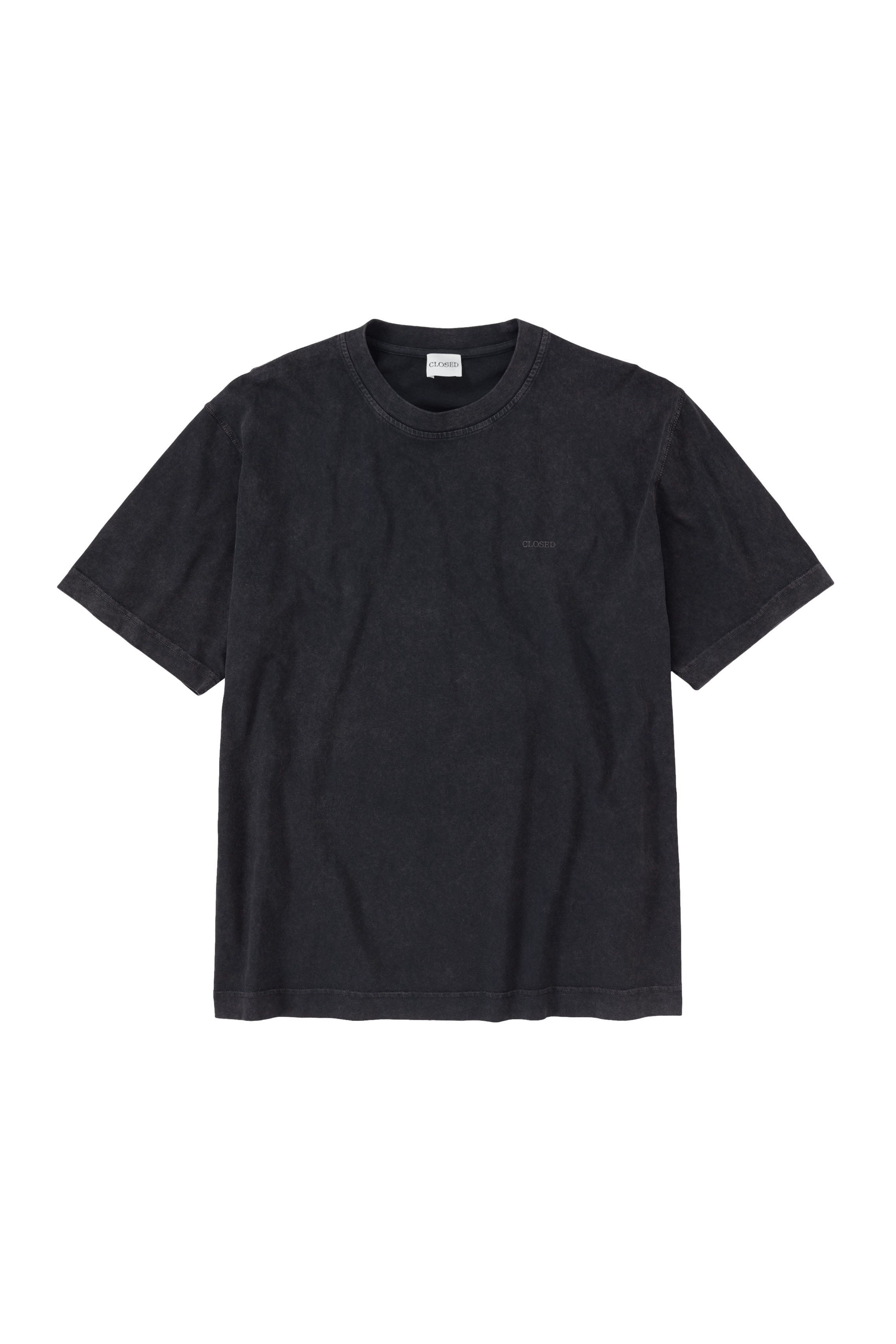 Tee-shirt col rond en coton | Noir
