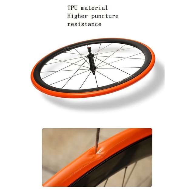 Ultralet cykelslange med 2 dækreparationsmærker