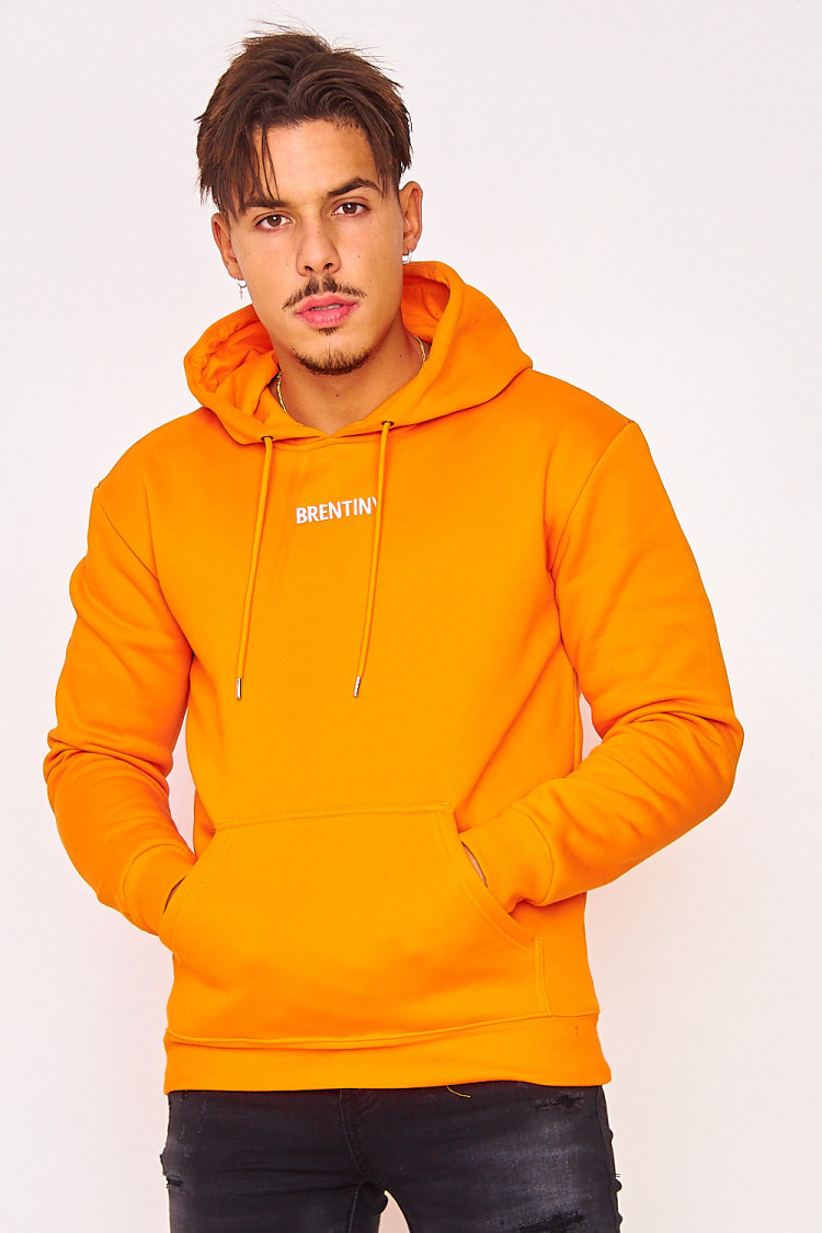 Sweat orange à capuche Brentiny