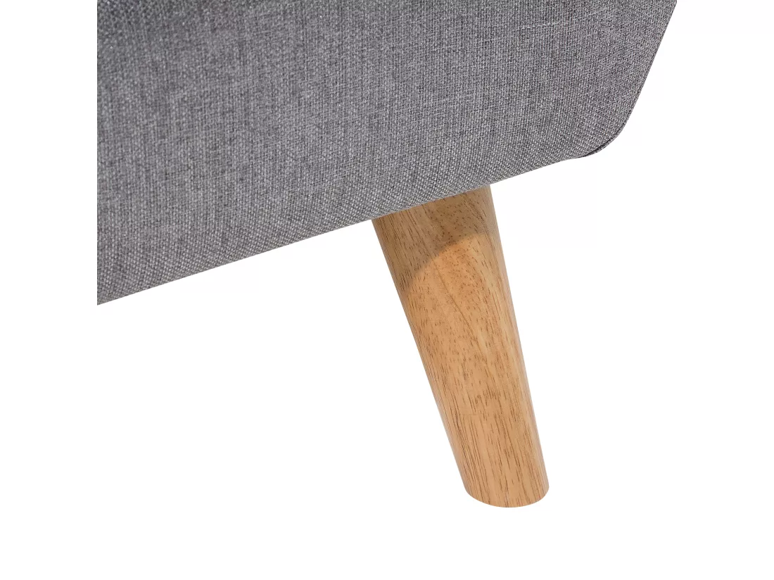 Canapé angle à droite 3 places en tissu gris clair MOTALA