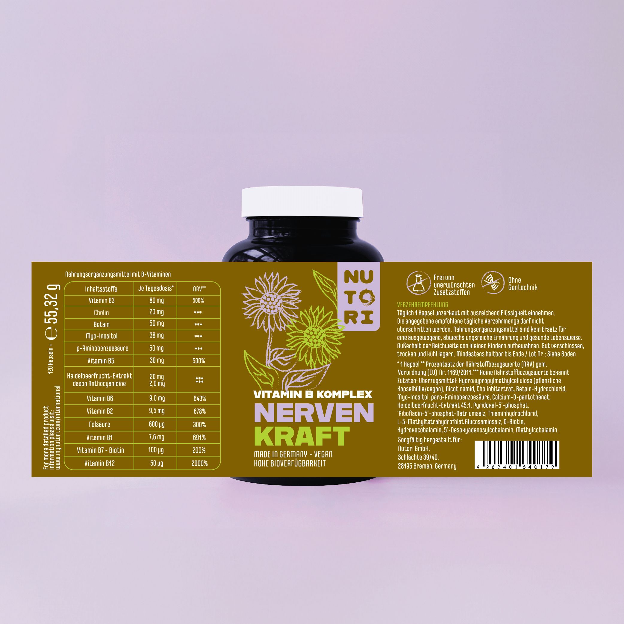 Nutori - NERVEN KRAFT - Vitamin B Komplex