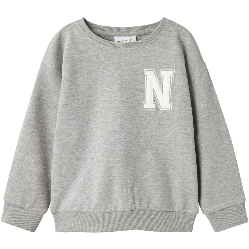 Køb Name It Grey Melange Tollo Sweatshirt