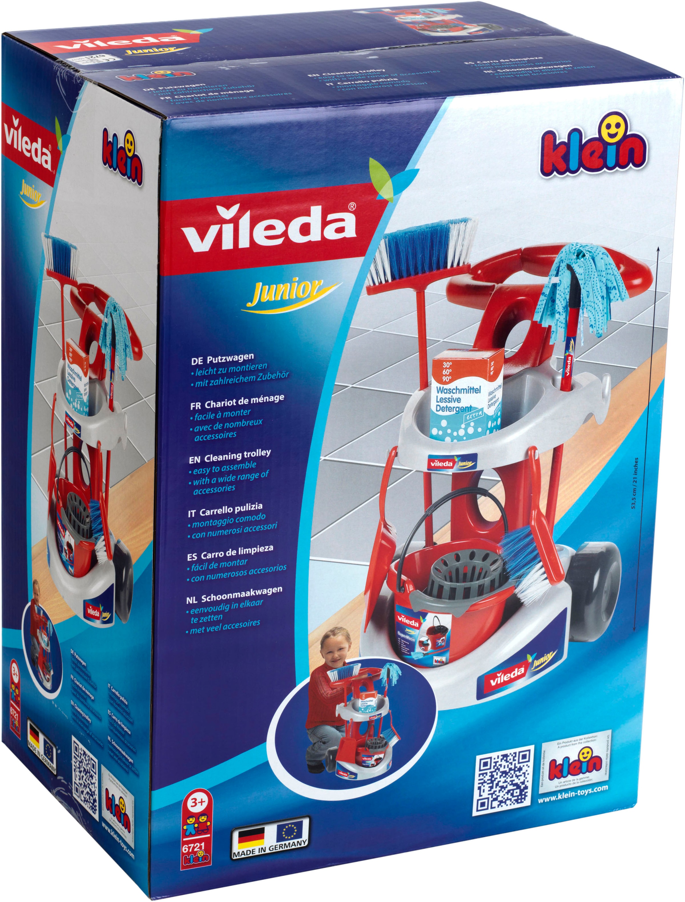 Klein Kinder-Besenwagen Eimer mit Aufsatz, Made in Germany