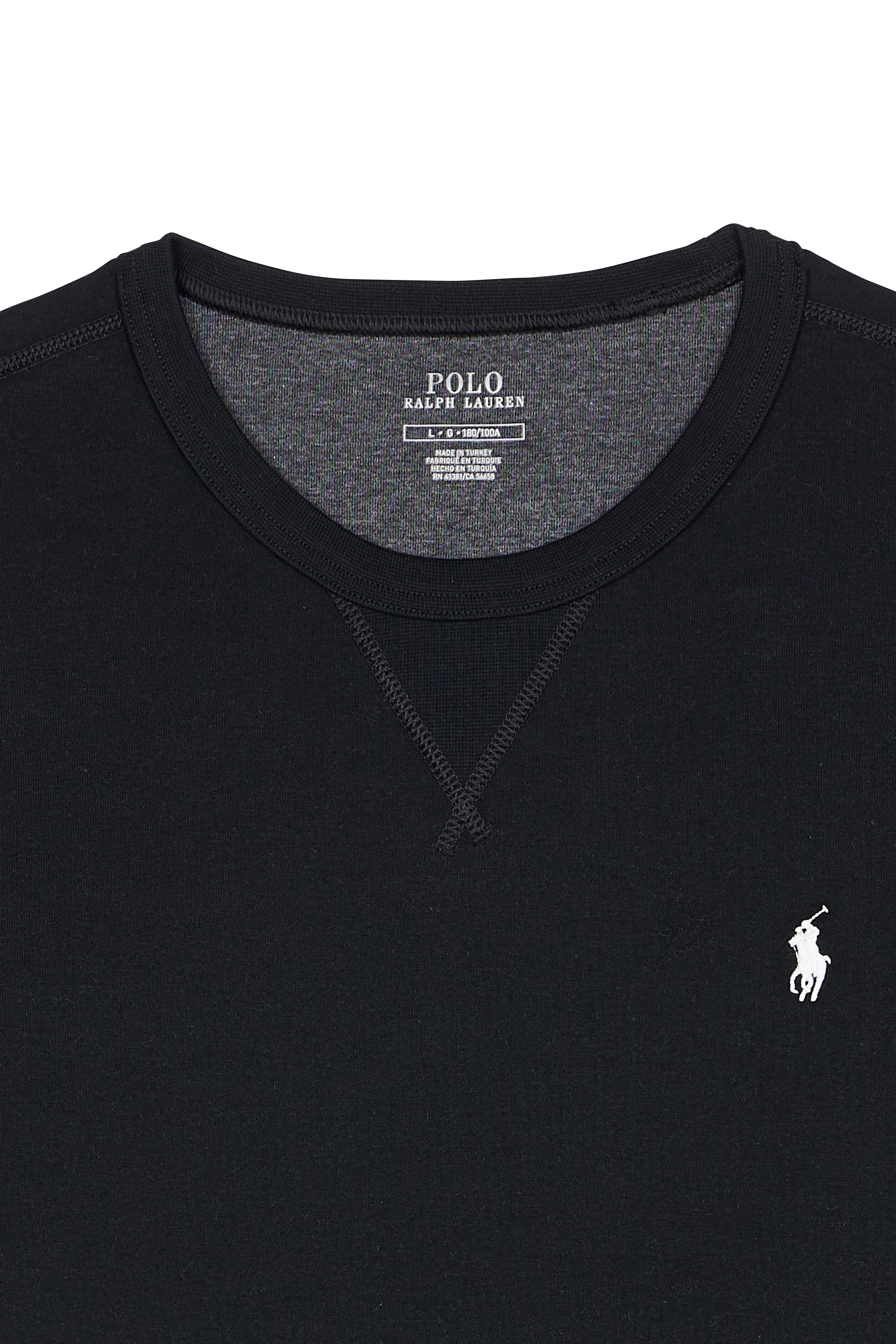 POLO RALPH LAUREN Sweatshirt 30/1 DOUBLE KNT CVC-LSL-KNT Noir