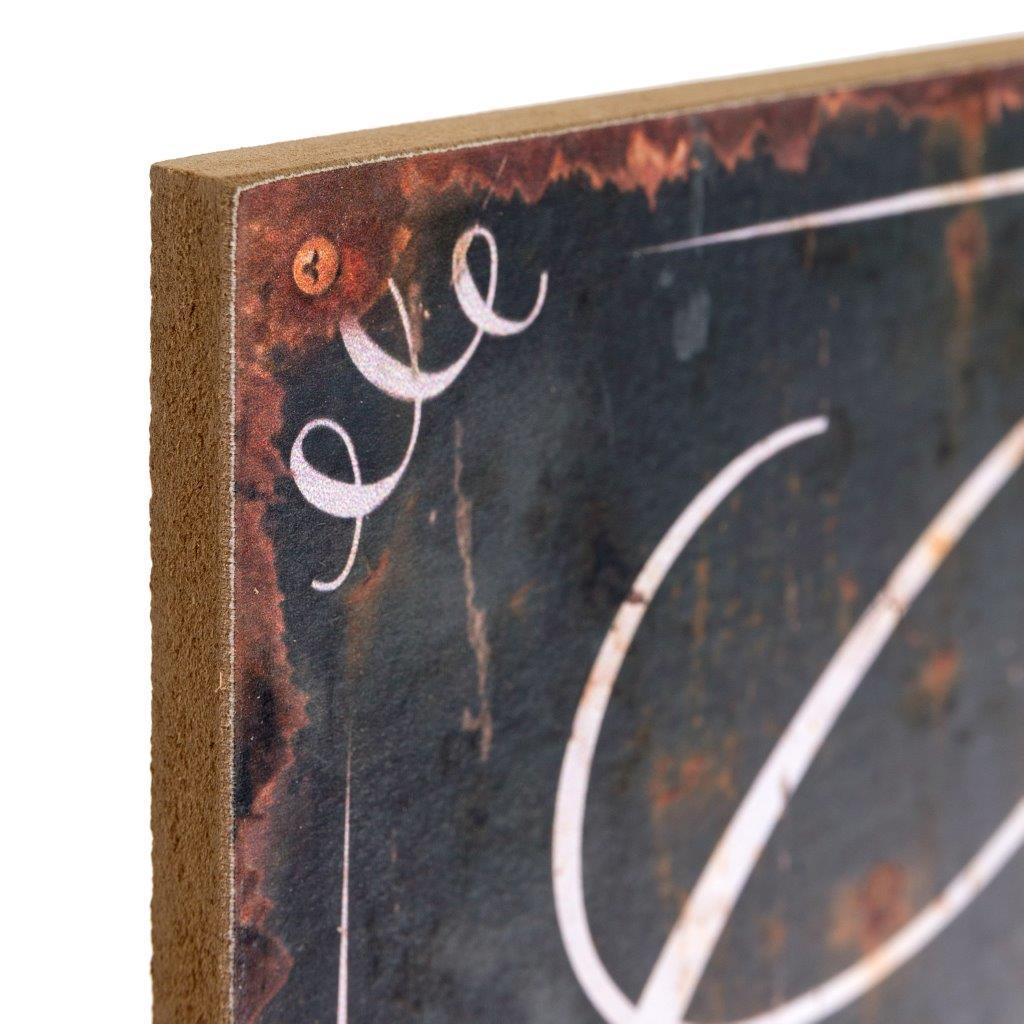 Holzschild COFFEE SHOP - braun - 30x30 cm