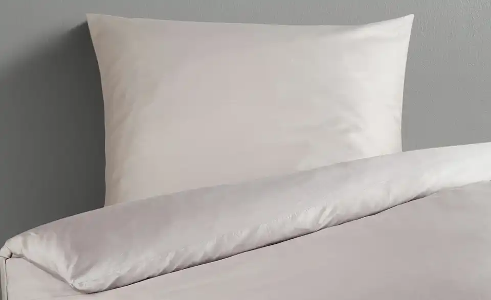 como Bettwäsche Uni Satin 135x200 cm Taupe
