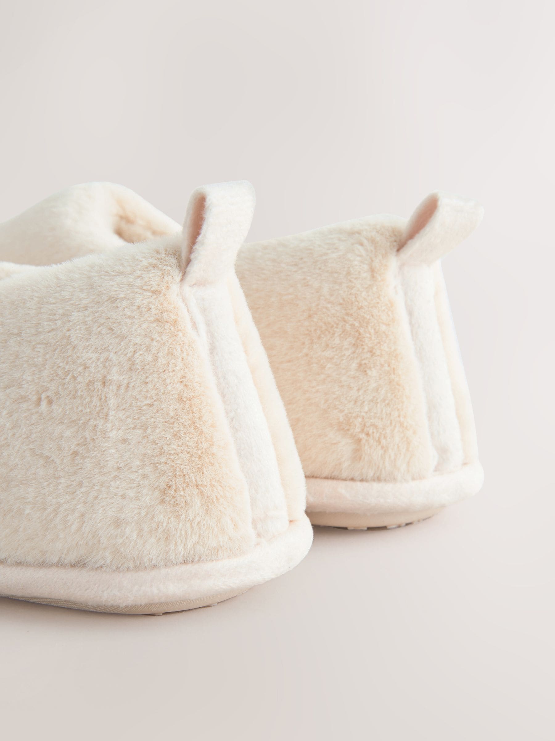 Crème - Quilted Short Boot Slippers
