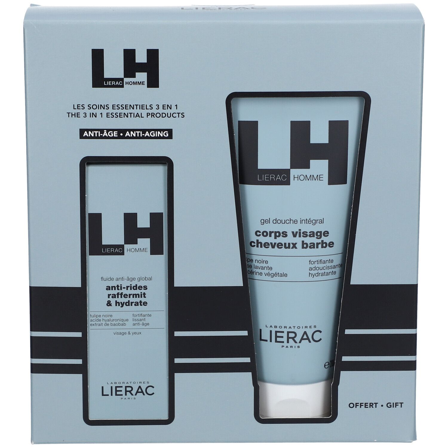 LIERAC SET ANTI AGING FLUID + DUSCHGEL