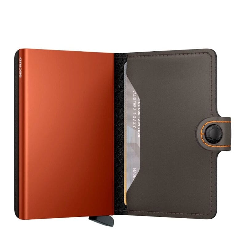 Secrid Mini Wallet Matte Truffle & Orange