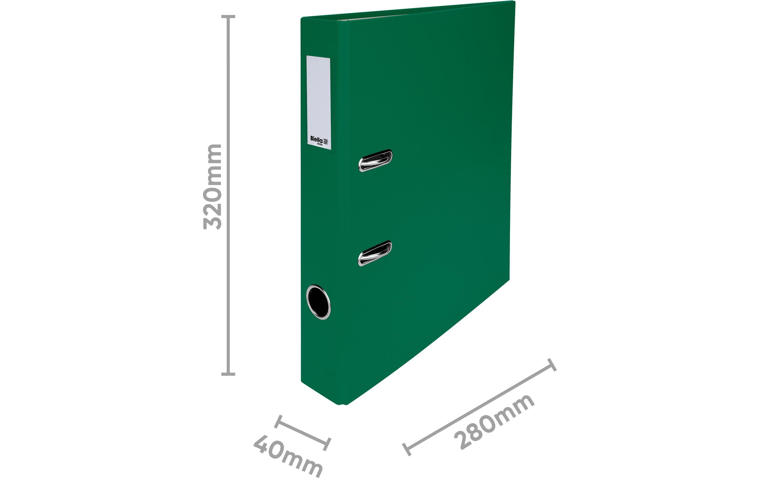Ordner Plasticolor A4 4 cm, GrünOrdner mit Strong-Mechanik