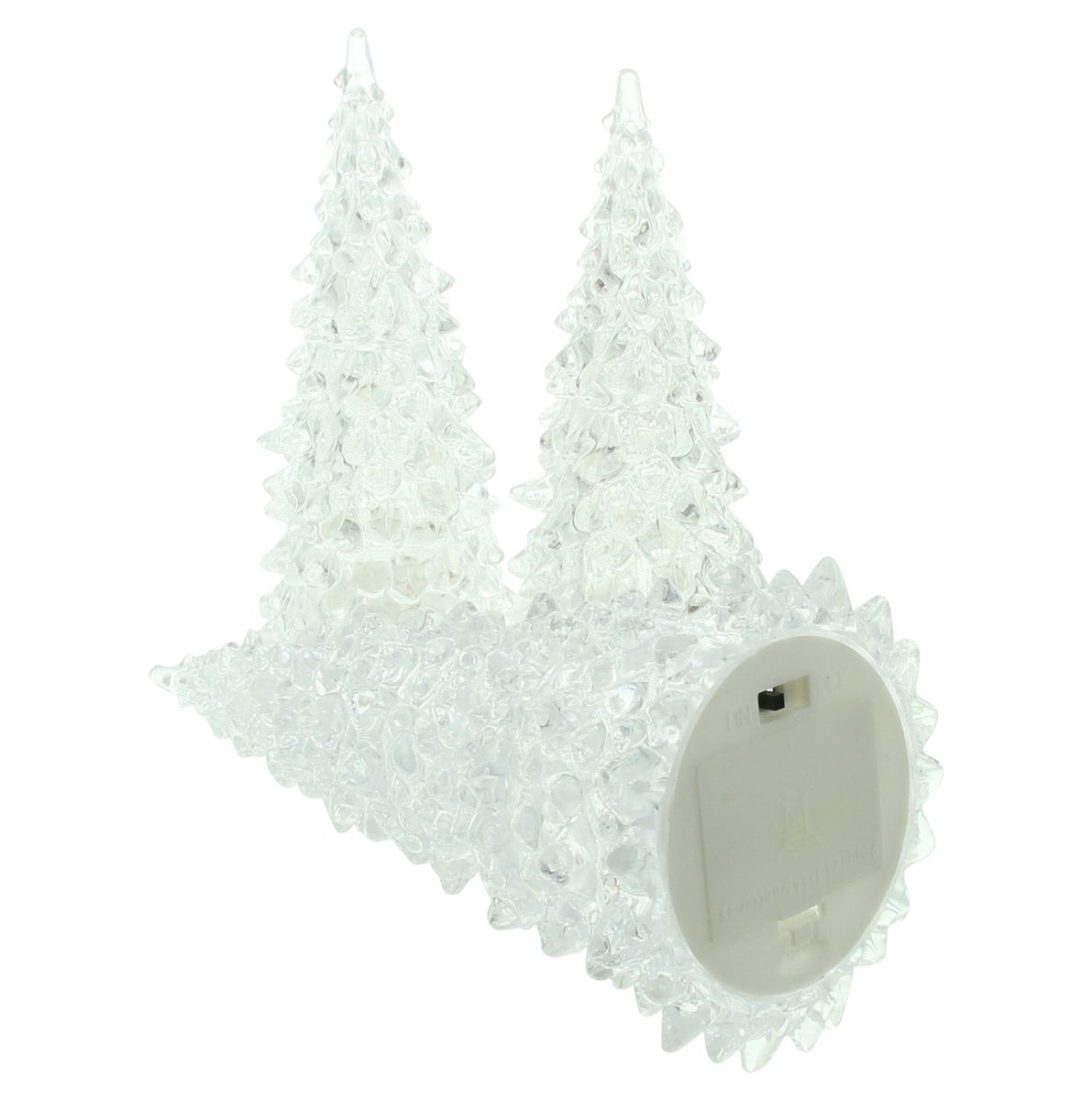 FRANK FLECHTWAREN | LED dennenboom Glamour, set van 3, PLASTIC, D: 8,5 x 17,5 cm, D: 10,5 x 23 cm