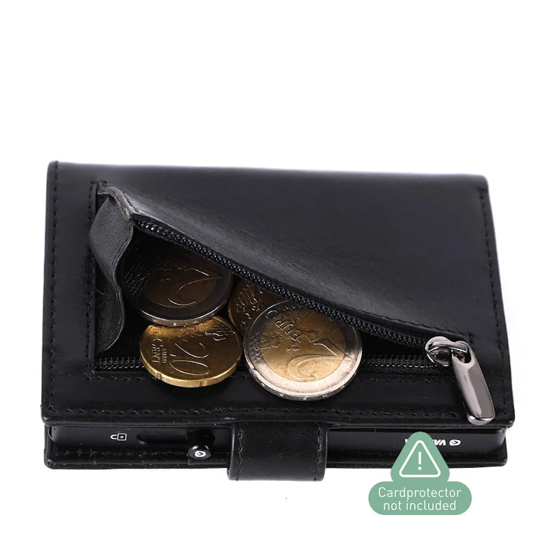 Valenta Card Wallet Leather MagSafe Luxe Black