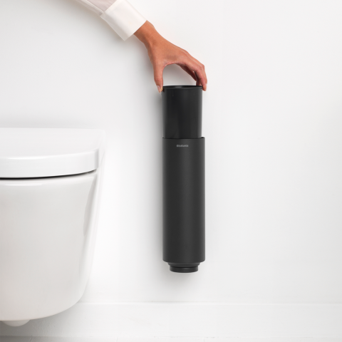 MindSet toiletborstel met houder - Mineral Infinite Grey