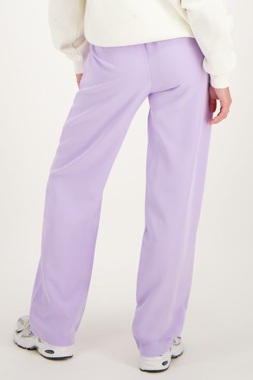 Lila pantalon met elastiek