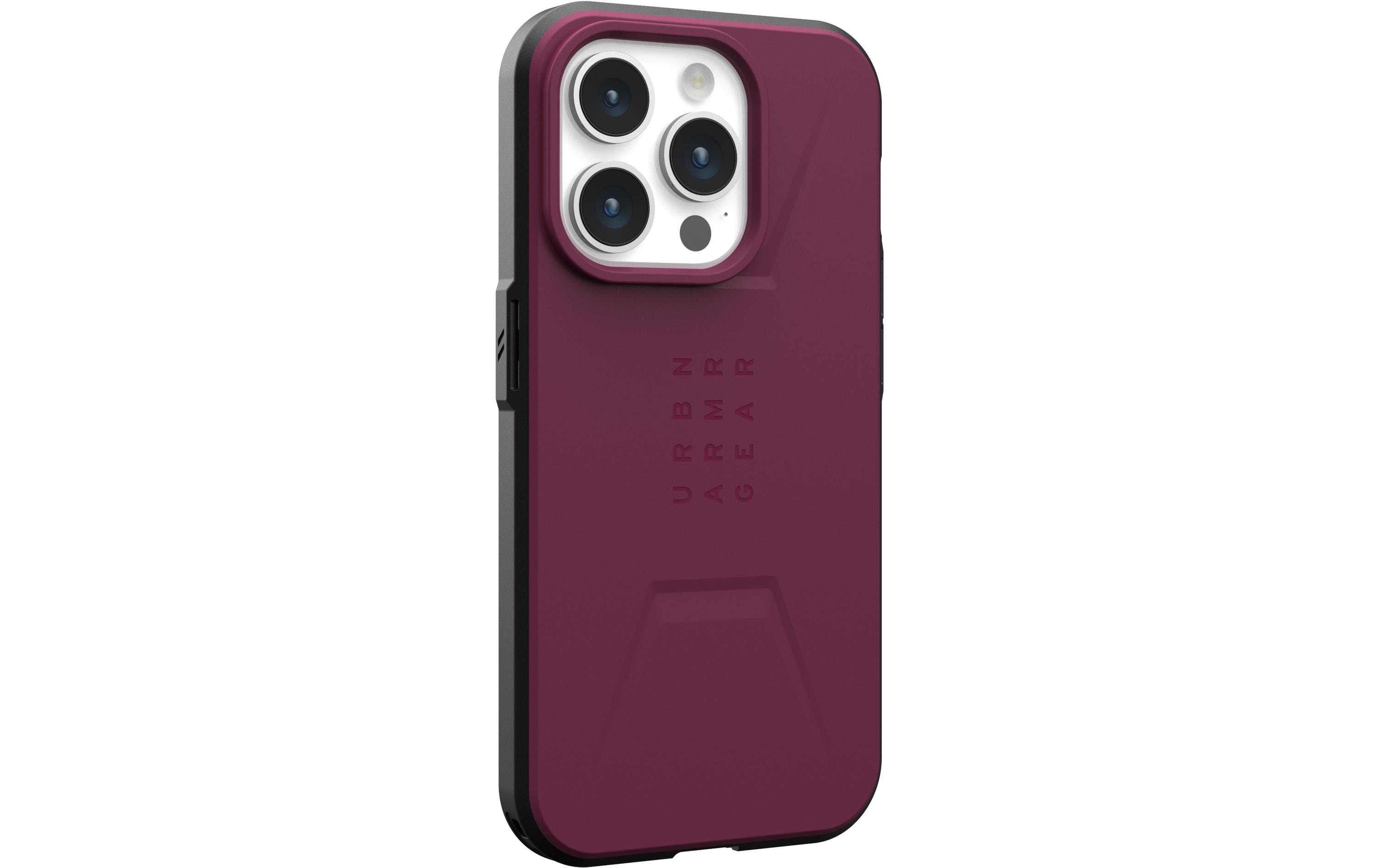 Back Cover Civilian Case iPhone 15 Pro BordeauxSchutzhülle für das Apple iPhone 15 Pro