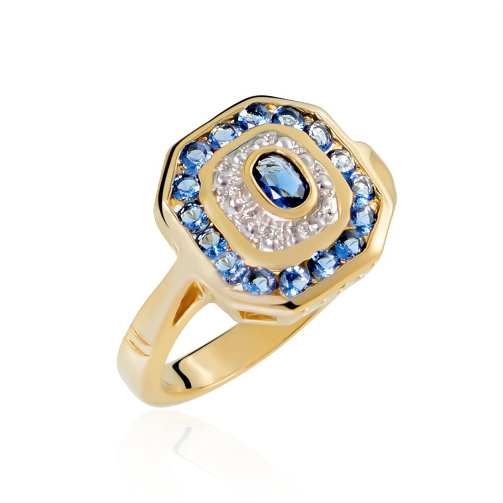 Bague Hans Plaqué Or Oxyde Pierre