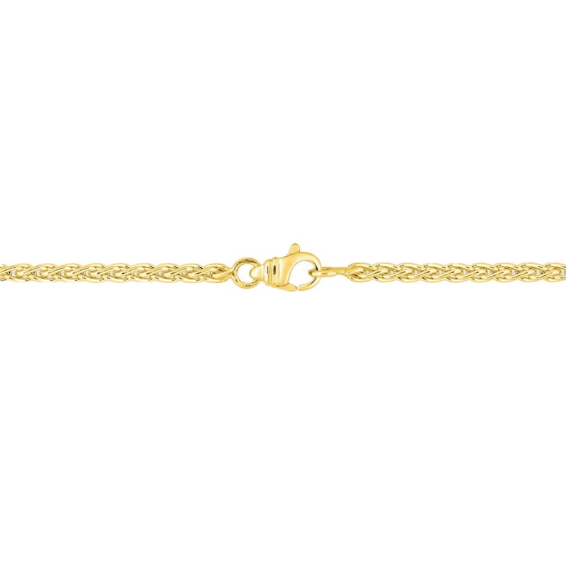 Bracelet mixte 18 cm - Maille Spiga - Or 18 Carats - Largeur 2.4 mm
