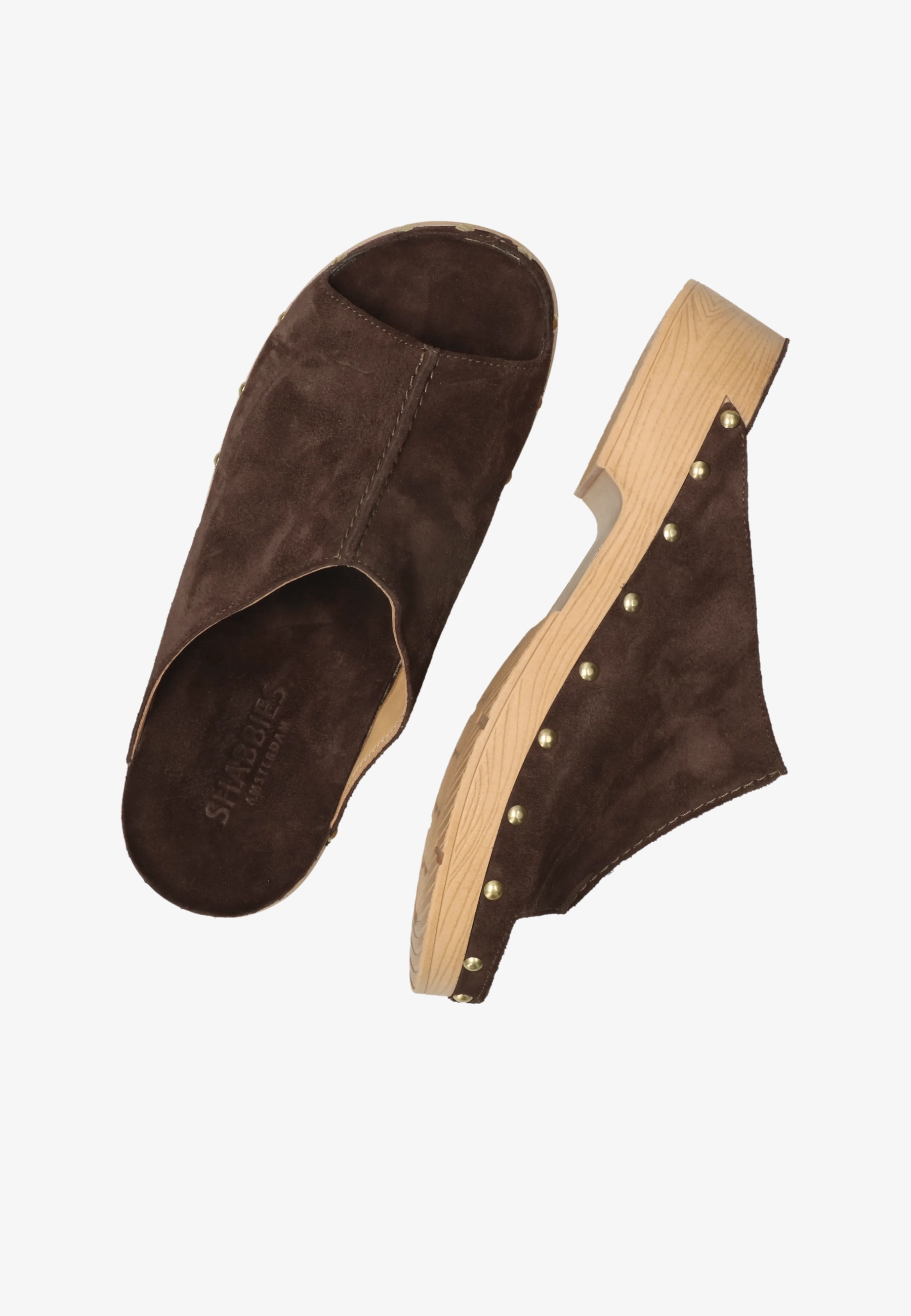 CARRY MILA Clog suede Dark Brown