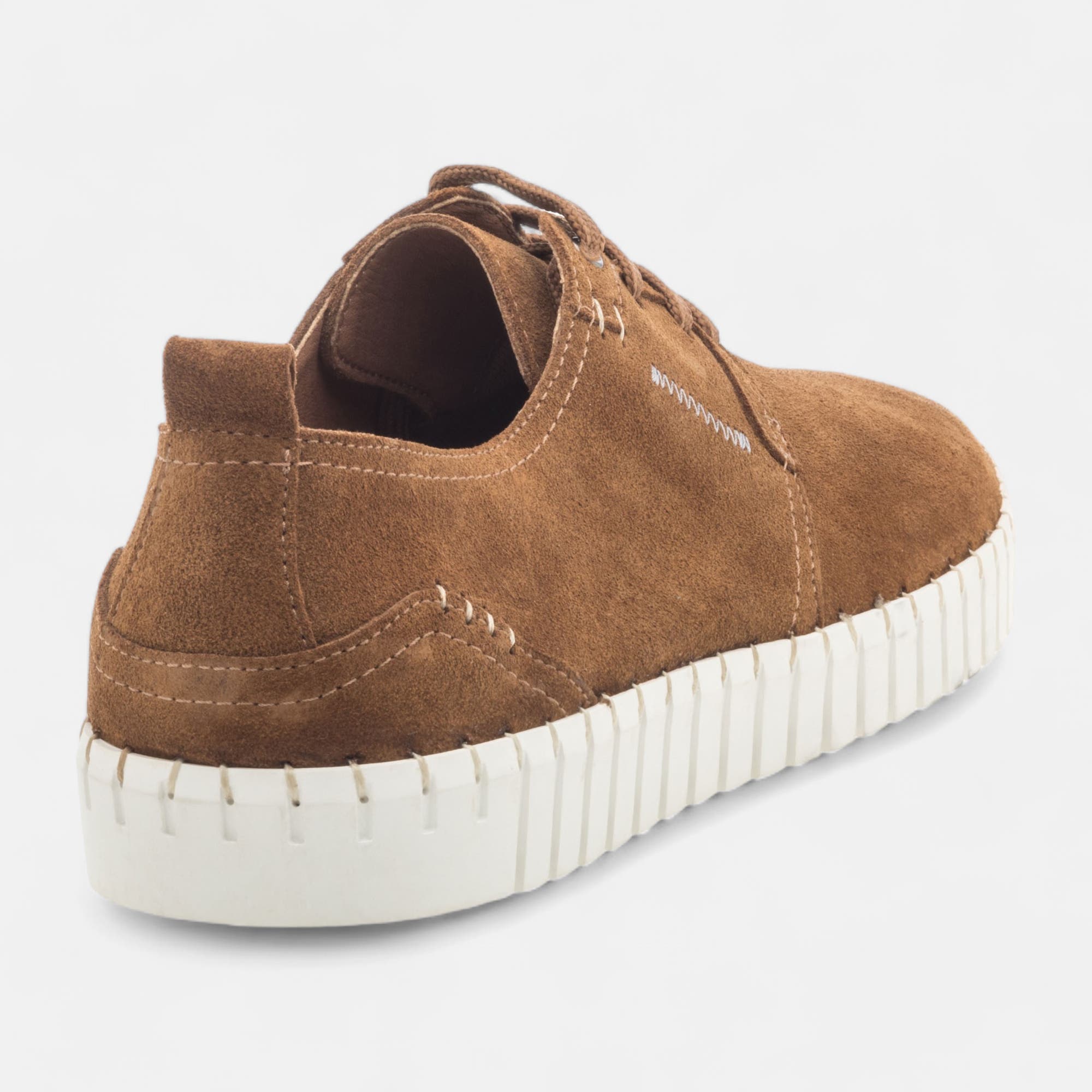 Derbies Homme en cuir cognac