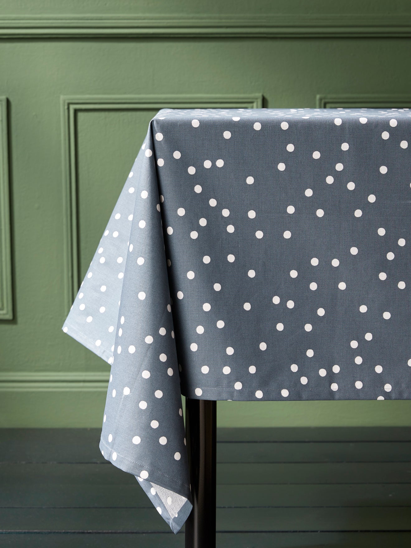 Nappe à pois en coton enduit