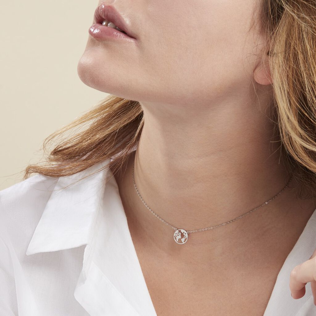 Collier Livia Argent Blanc