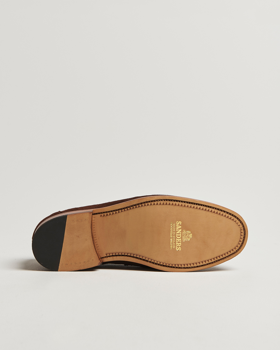 Sanders Aldwych Suede Penny Loafer Polo Snuff