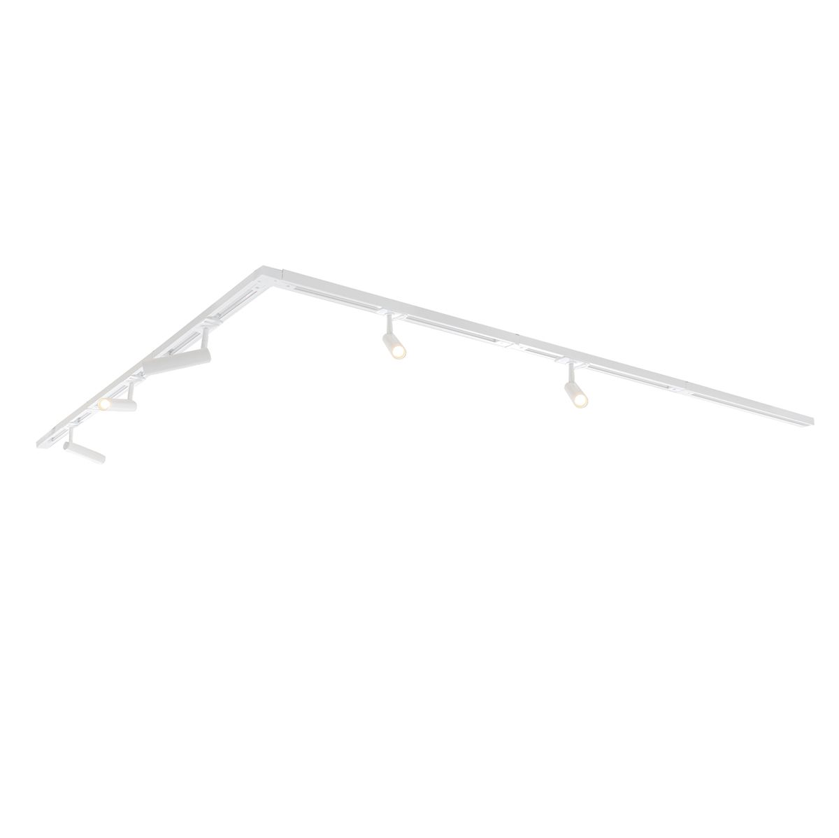 Modern railsysteem met 5 spots wit 1-fase GU10 35mm - Iconic Jeana Luxe